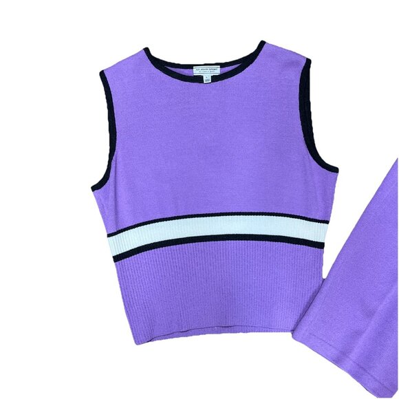 Vintage Women’s LG St John Sport By Marie Gray 3 Piece Set Pants Jacket Blouse - Picture 4 of 10